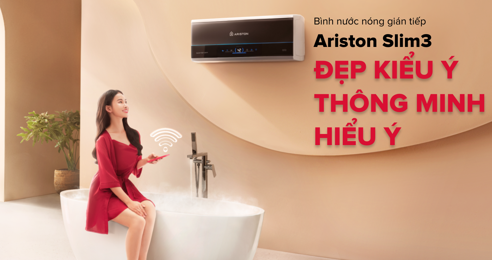  kết nối wifi cho bình nóng lạnh Ariston qua app