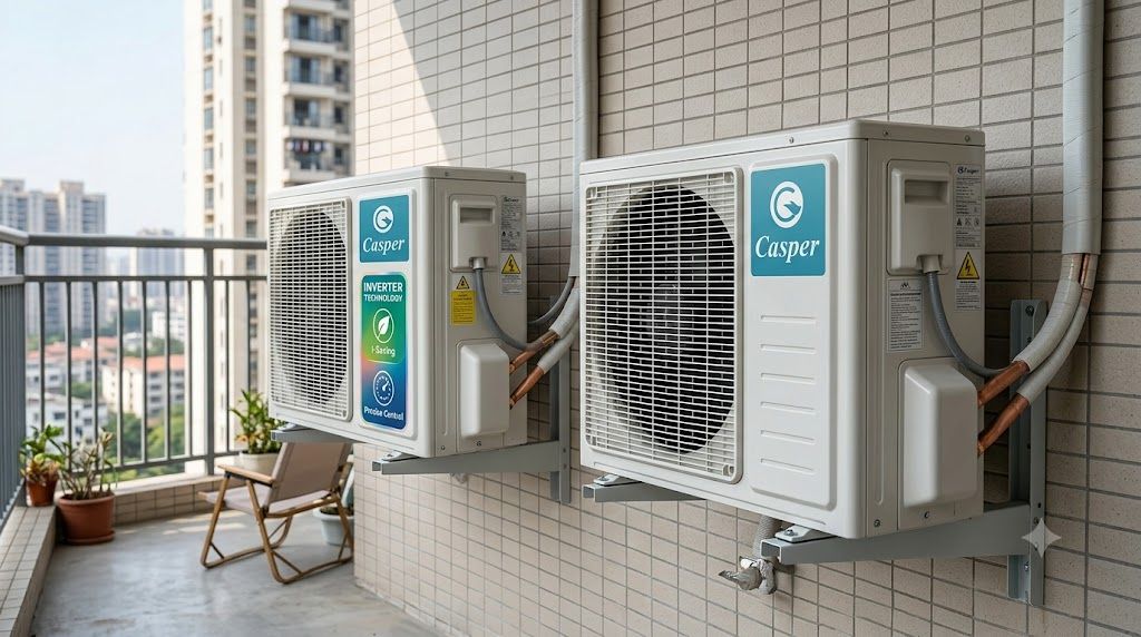 So sánh dàn nóng điều hòa Casper Inverter và máy thường