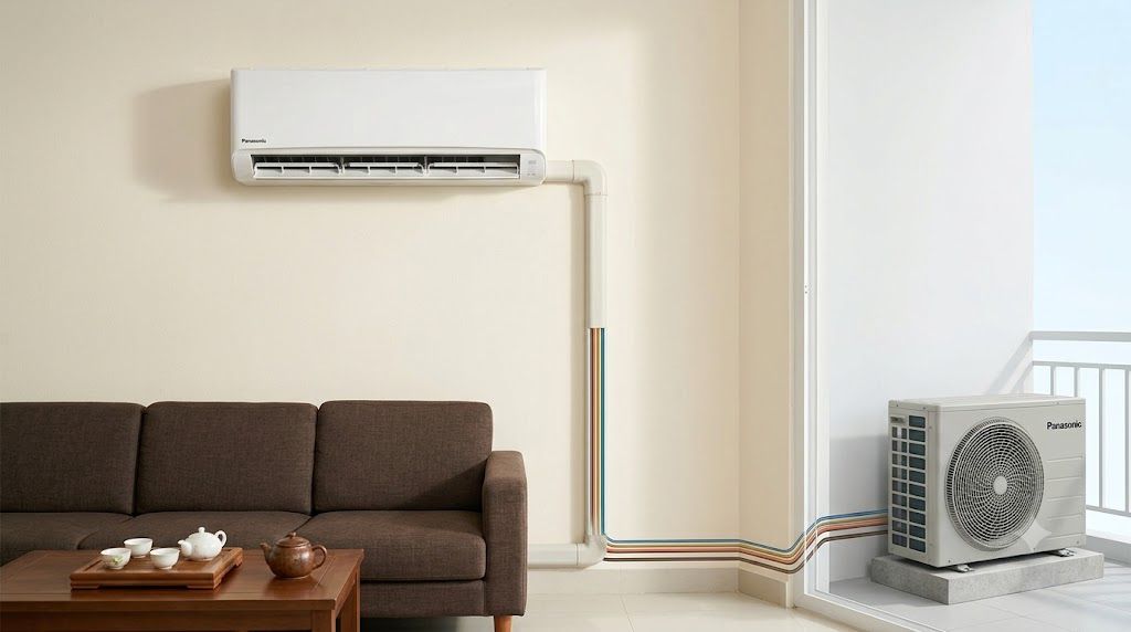 Tổng kho điều hòa, điện máy miền Bắc tại Hà Nội Bộ điều hòa Panasonic gồm dàn lạnh và dàn nóng hoàn chỉnh