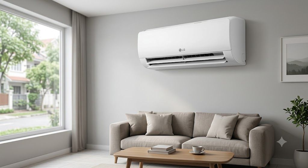 Điều hòa LG treo tường trong phòng khách hiện đại