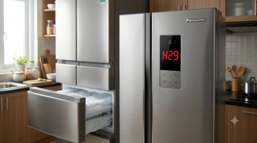 Tủ lạnh Panasonic báo lỗi H29 trên màn hình điều khiển