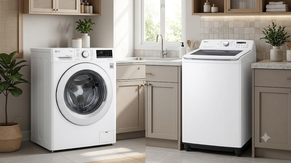 So sánh máy giặt LG 15kg cửa ngang và cửa trên