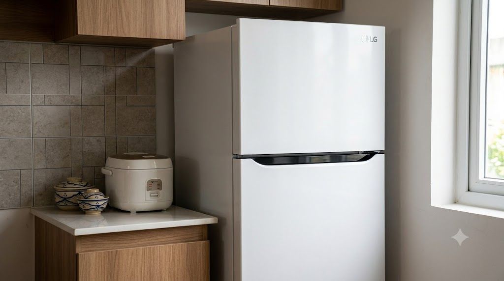 Tủ lạnh LG 180-217 lít hai cánh đặt trong bếp nhỏ